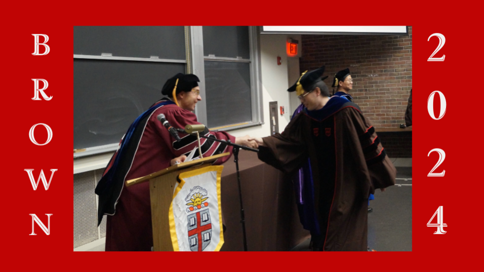 Prof. Valles Greets  Galkin Foundation Fellowship Awardee Lecheng Ren, Adviser Prof. Volovitch