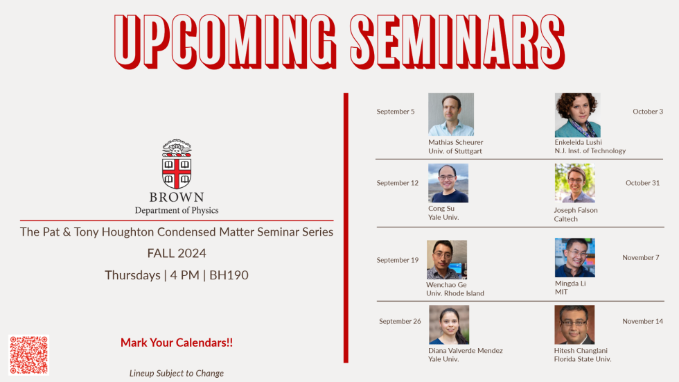 CM seminar Speakers fall 2024 lineup